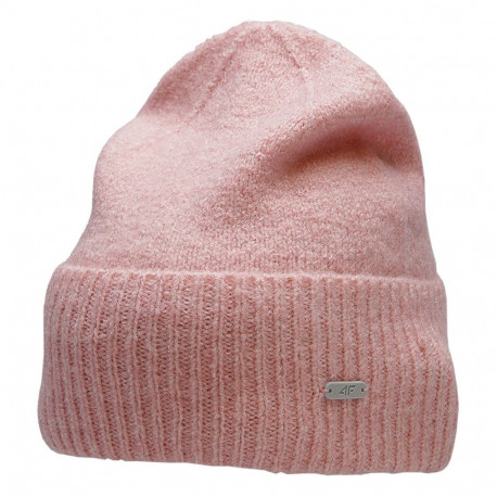 4F naiste müts H4Z22 CAD012 56M S, heleroosa melanž