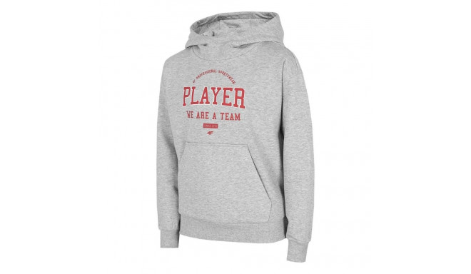 Bluza dla chłopca 4F chłodny jasny szary melanż HJZ22 JBLM006 27M 158cm