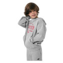 Bluza dla chłopca 4F chłodny jasny szary melanż HJZ22 JBLM006 27M 140cm