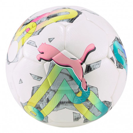Piłka nożna Puma Orbita 5 HYB biało-zielono-różowa 083783 01 4