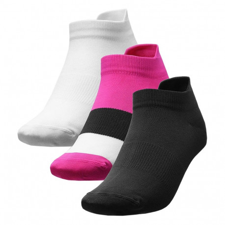 Skarpety damskie 4F czarne, fuksja, białe H4L22 SOD002 20S+55S+10 35-38