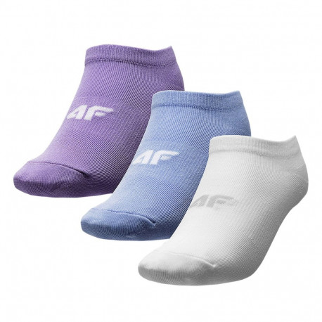 4F tüdrukute sokid HJL22 JSOD003 10M+34S+52 36-38, valge melanž, helesinine, helelilla