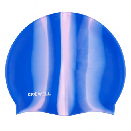 Crowell ujumismüts Multi Flame silikoonist, sini-roosa kol.06