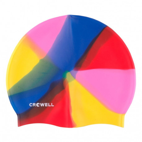 Crowell ujumismüts Multi Flame silikoonist, värviline kol.03