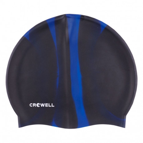Czepek pływacki silikonowy Crowell Multi Flame czarno-niebieski kol.01