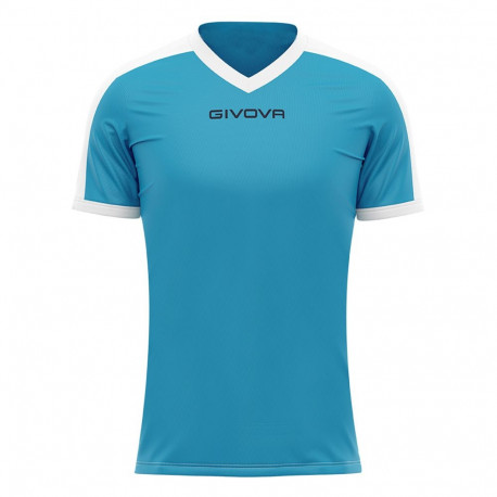 Koszulka Givova Revolution Interlock błękitno-biała MAC04 0503 XL