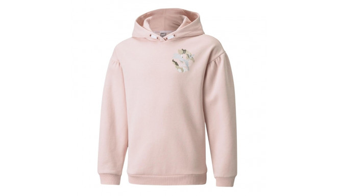 Bluza dla dzieci Puma Alpha Hoodie FL jasnoróżowa 589232 36 164cm