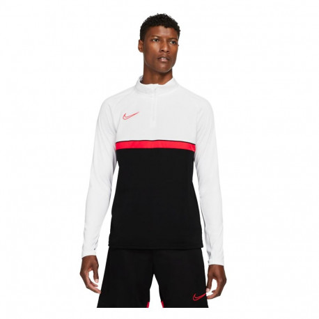 Bluza męska Nike Dri-FIT Academy 21 Drill Top biało-czarna CW6110 016 2XL