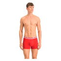 Bokserki męskie Puma Placed Logo Boxer 2P czerwone, czarne 906519 07 L