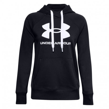Bluza damska Under Armour Rival Fleece Logo Hoodie głęboka czerń 1356318 001 S