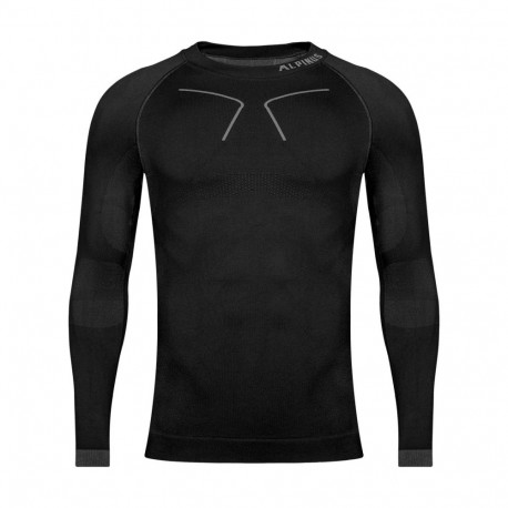 Bluza termoaktywna męska Alpinus Tactical Base Layer czarno-szara GT43219 L