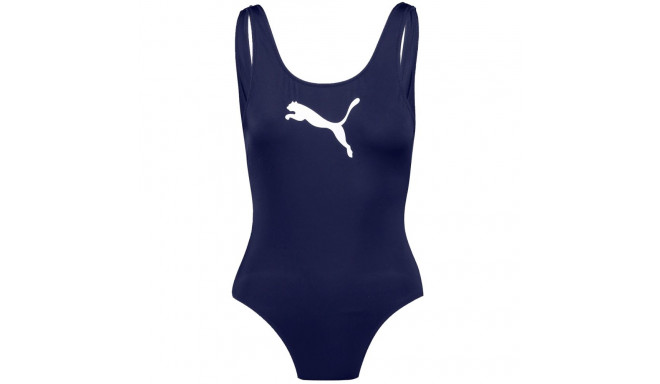 Kostium kąpielowy damski Puma Swim Women Swimsuit 1P granatowy 907685 01 S