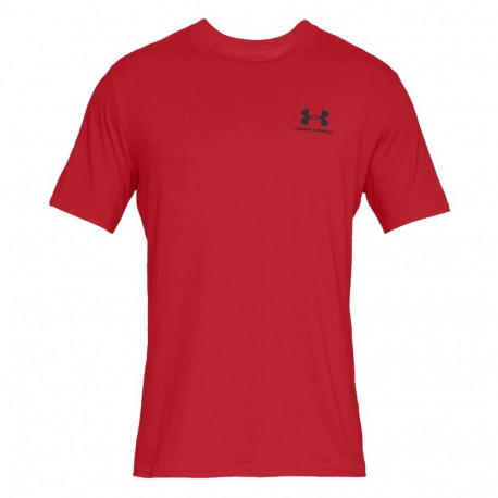 Koszulka męska Under Armour Sportstyle Left Chest SS czerwona 1326799 600 2XL