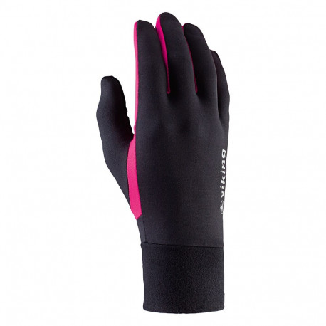 Rękawiczki do biegania Viking Runway Multifunction czarno-różowe 140-18-2740-46 8