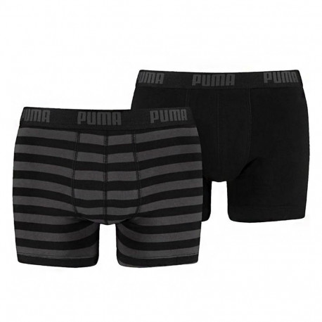 Bokserki męskie Puma Stripe 1515 Boxer 2P czarne 907433 03/591015001 200 S