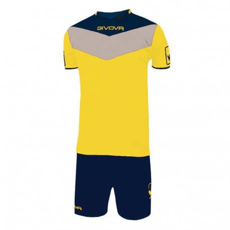 Komplet Givova Kit Campo żółto-granatowy KITC53 0704 2XS