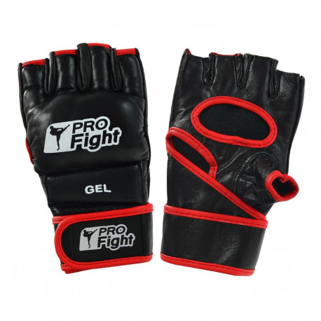 Rękawice MMA Gloves Profight skóra czarny   L