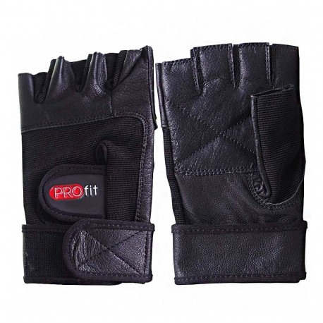 Rękawice kulturystyczne Profit Gym Pro czarne 1615    2XL