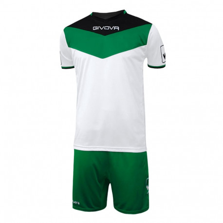 Givova spordikomplekt Kit Campo KITC53 1013 3XS, must-roheline