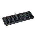 CANYON Hazard GK-6, Wired multimedia gaming keyboard with lighting effect, 108pcs rainbow LED, Numbe