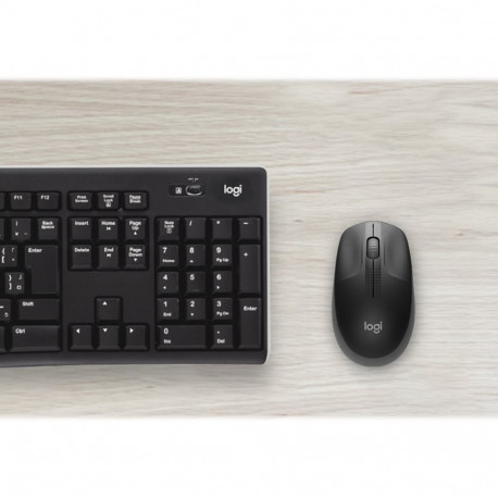 LOGITECH M190 Mouse optical 3 buttons wireless USB wireless receiver charcoal