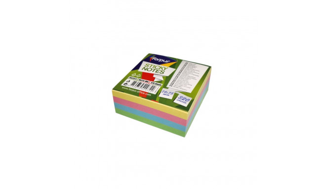 Sticky Notes Forpus, 75x75mm, Mix of 4 pastel colours, cube (1x320)