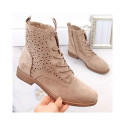 S.Barski W OLI244 beige suede ankle boots (37)