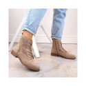 S.Barski W OLI244 beige suede ankle boots (37)