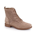 S.Barski W OLI244 beige suede ankle boots (36)