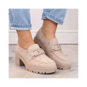 Vinceza W JAN177D suede shoes, beige (39)