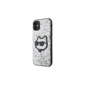 Originaalkott KARL LAGERFELD Glitter Choupette Patch KLHCN61G2CPS Iphone 11| Xr jaoks hõbedane