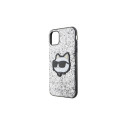 Originaalkott KARL LAGERFELD Glitter Choupette Patch KLHCN61G2CPS Iphone 11| Xr jaoks hõbedane