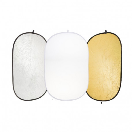 Quantuum Collapsible Reflector Silver-Gold 120x180cm + Collapsible Reflector Transparent 120x180cm