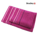 Bradley Полотенце фроте, 50 x 70 см, с полосатой каймой, бордовое, 5 шт
