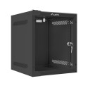 RACK CABINET 10" WALL-MOUNT 6U/280X310 (FLAT PACK) WITH GLASS DOOR BLACK LANBERG