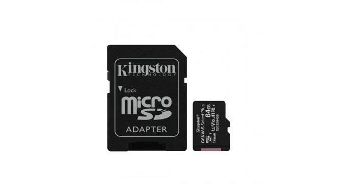 CARD MEM KINGSTON 64GB CL10 MICSDXC +ADP