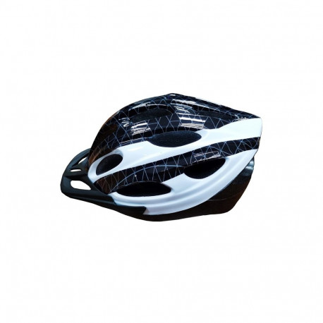 BICYCLE HELMET BLACK-WHITE SIZE L
