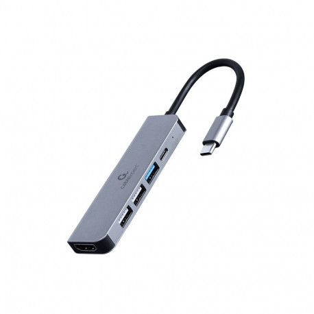 Gembird A-CM-COMBO5-03 USB Type-C 5-in-1 mitme pordiga adapter (Hub + HDMI + PD)