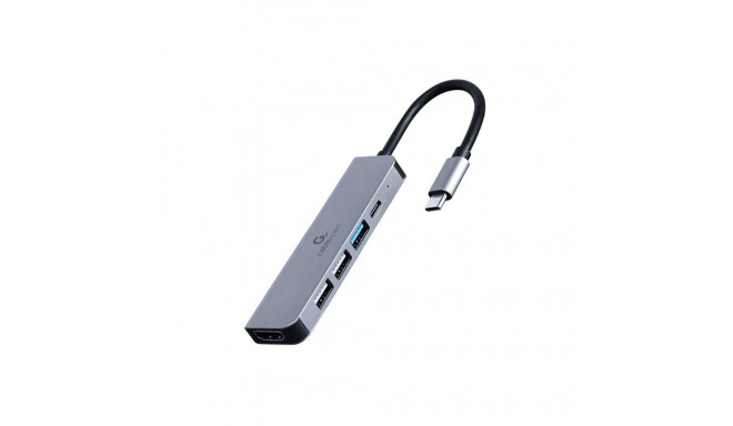 Gembird A-CM-COMBO5-03 USB Type-C 5-ühes multiport adapter (Hub + HDMI + PD)