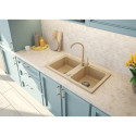 1.5-bowl granite sink with drainer