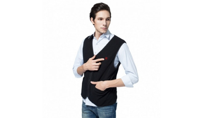 Glovii GV1XL talvine spordikeha kaitsev vest suusatamine, lumelauasõit unisex polüester must