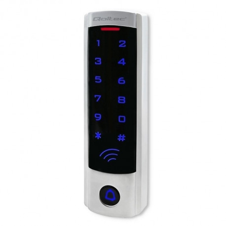 Qoltec 52445 koodlukk DIONE RFID-lugejaga kood | kaart | võtmehoidja | uksekella nupp | IP68 | EM