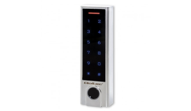 Qoltec 52449 Code lock PROTEUS with fingerprint reader | RFID | Code | Card | key fob | Doorbell | I