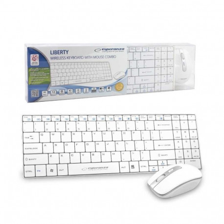 Esperanza EK122W klaviatuur RF juhtmevaba QWERTY valge