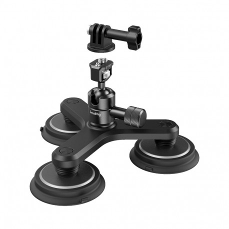 SmallRig 4468 Triple Magnetic Suction Cup Mounting Support Kit for Action Cameras