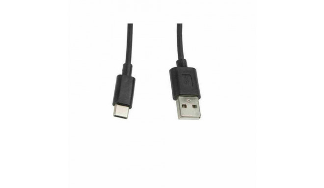USB 2.0 A-USB C Kaabel Lanberg CA-USBO-10CC-0010-BK Must Mitmevärviline 1 m