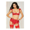 Underwear Set Seven Til Midnight Red (3 pcs) - S