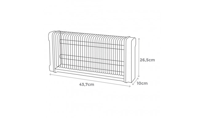 Elektrisks insektu iznīcinātājs EDM 06522 Melns 2 x 10 W 43,7 x 10 x 26,5 cm