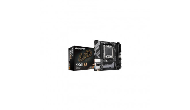 Gigabyte emaplaat B650I AX Supports AMD AM5 CPUs, 5+2+1 Phases Digital VRM, up to 6400MHz DDR5 