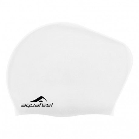 Silicone swimming cap AQUAFEEL 30404 10 white